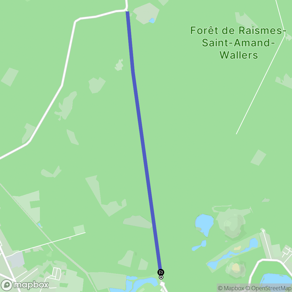 Raismes : carte du parcours de randonnée - France