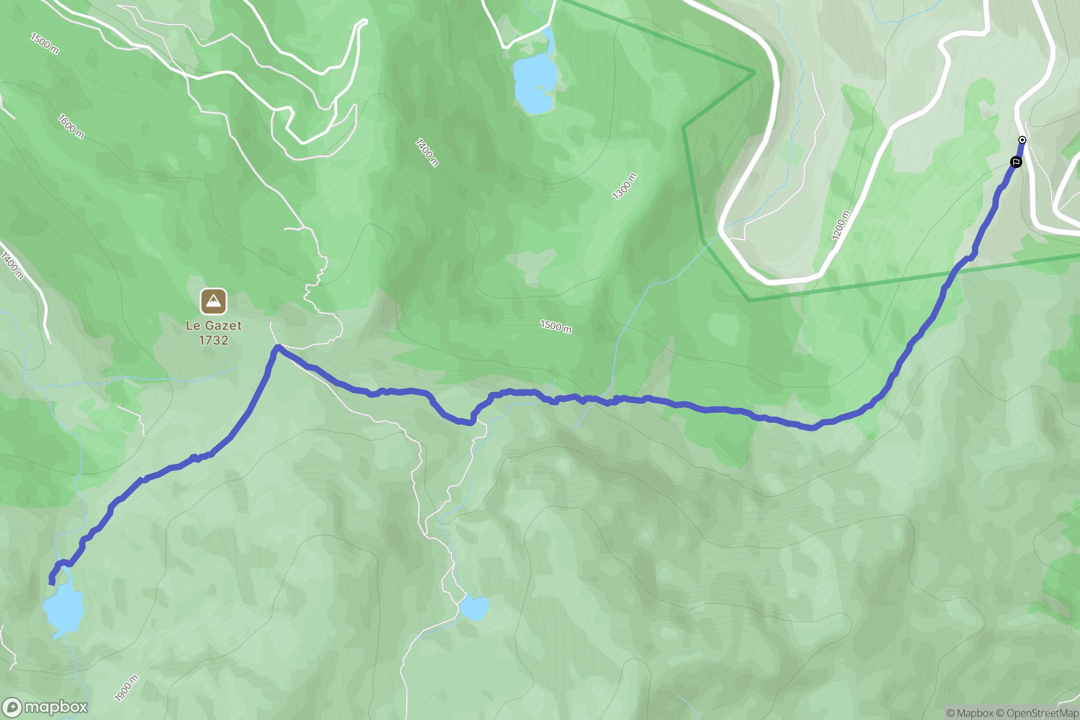 Bethmale : carte du parcours de randonnée - France