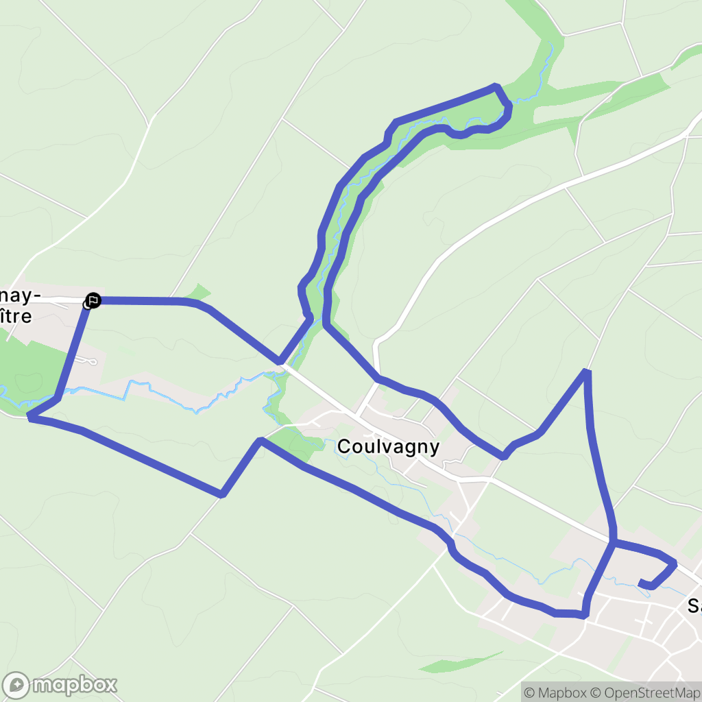 Aulnay-l'Aître : carte du parcours de randonnée - France
