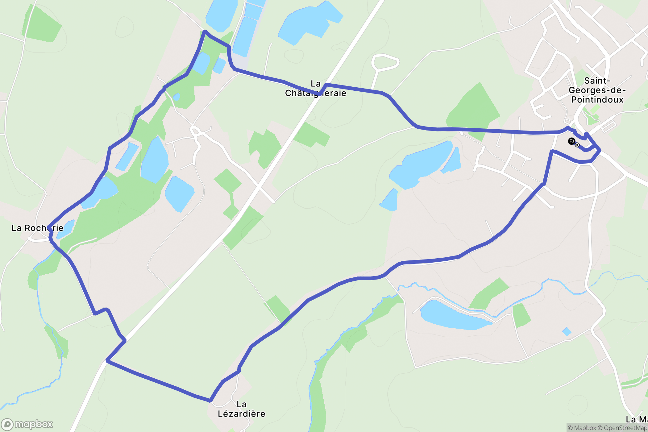 Saint-Georges-de-Pointindoux : carte du parcours de randonnée - France