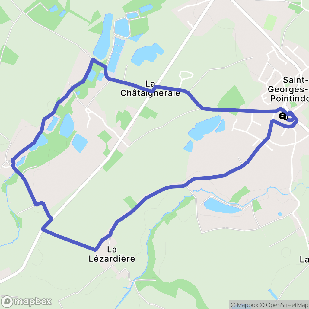 Saint-Georges-de-Pointindoux : carte du parcours de randonnée - France
