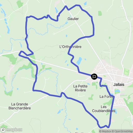Beaupréau-en-Mauges : carte du parcours de randonnée - France