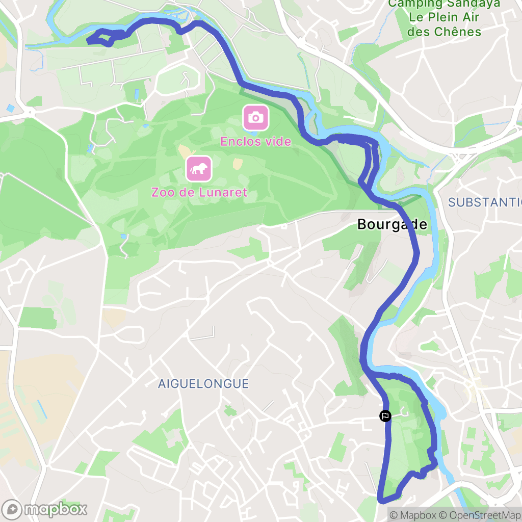 Montpellier : carte du parcours de randonnée - France