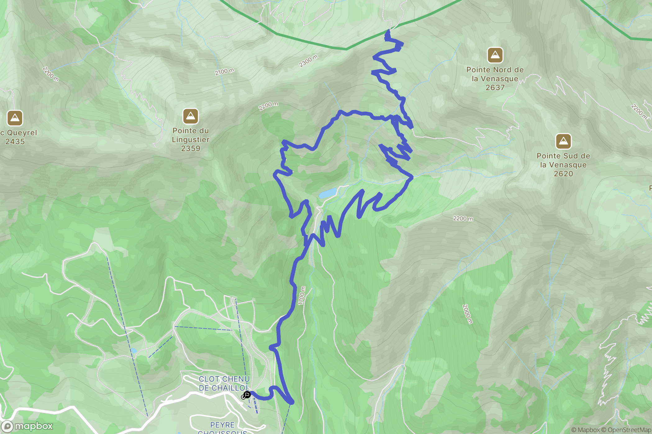 Saint-Michel-de-Chaillol : carte du parcours de randonnée - France