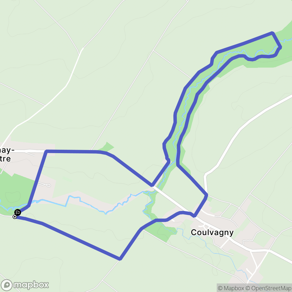 Aulnay-l'Aître : carte du parcours de randonnée - France