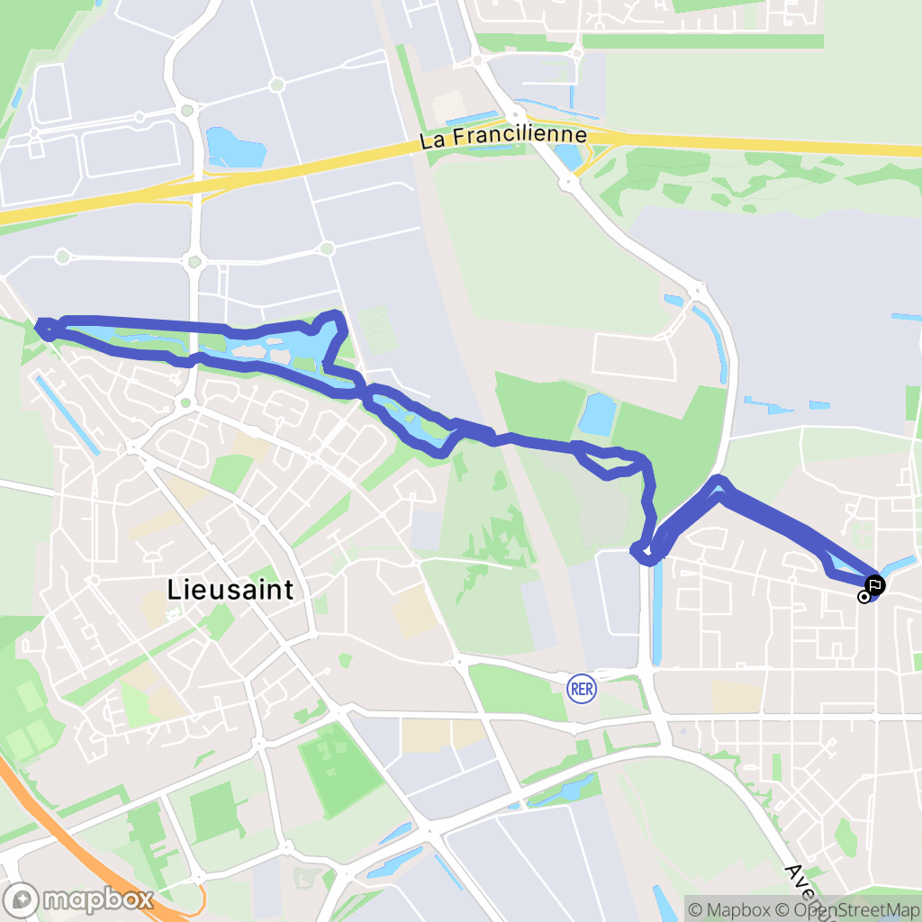 Moissy-Cramayel : carte du parcours de randonnée - France