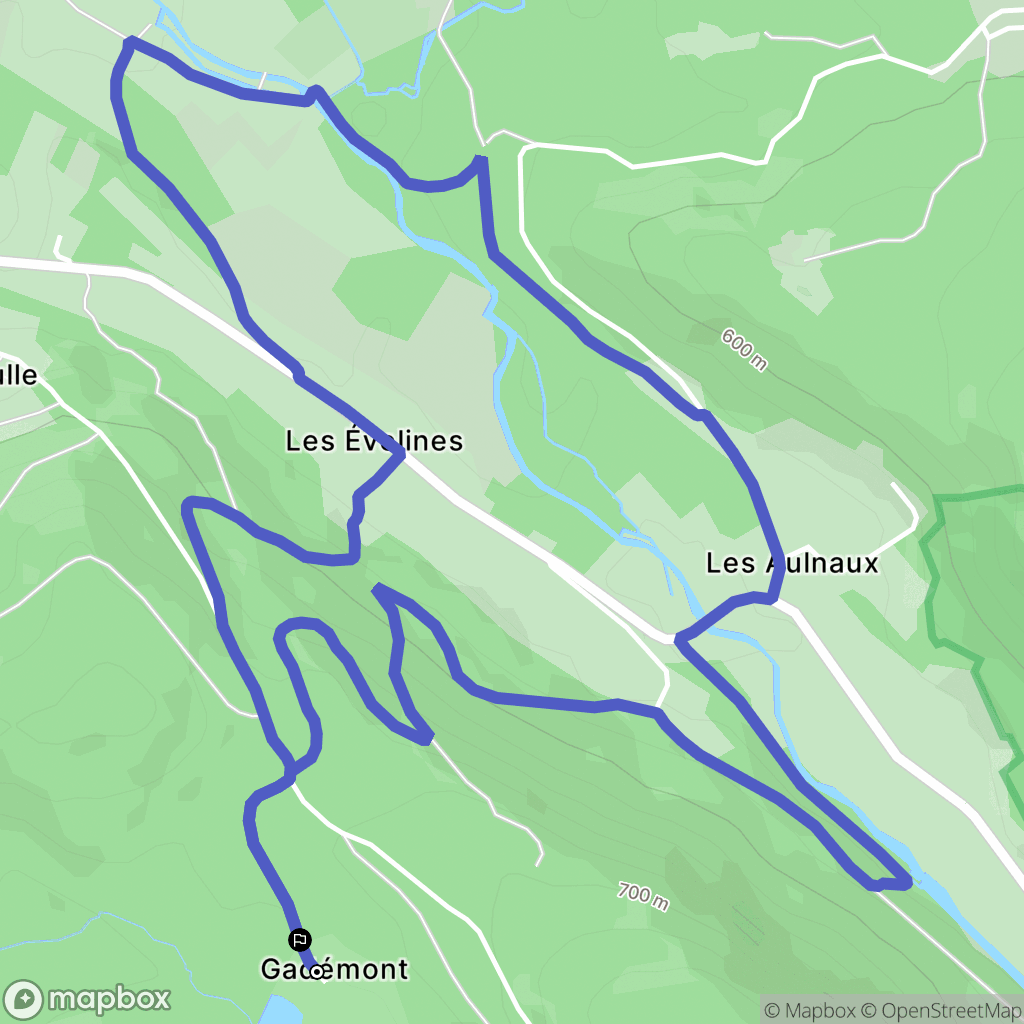 Granges-Aumontzey : carte du parcours de randonnée - France