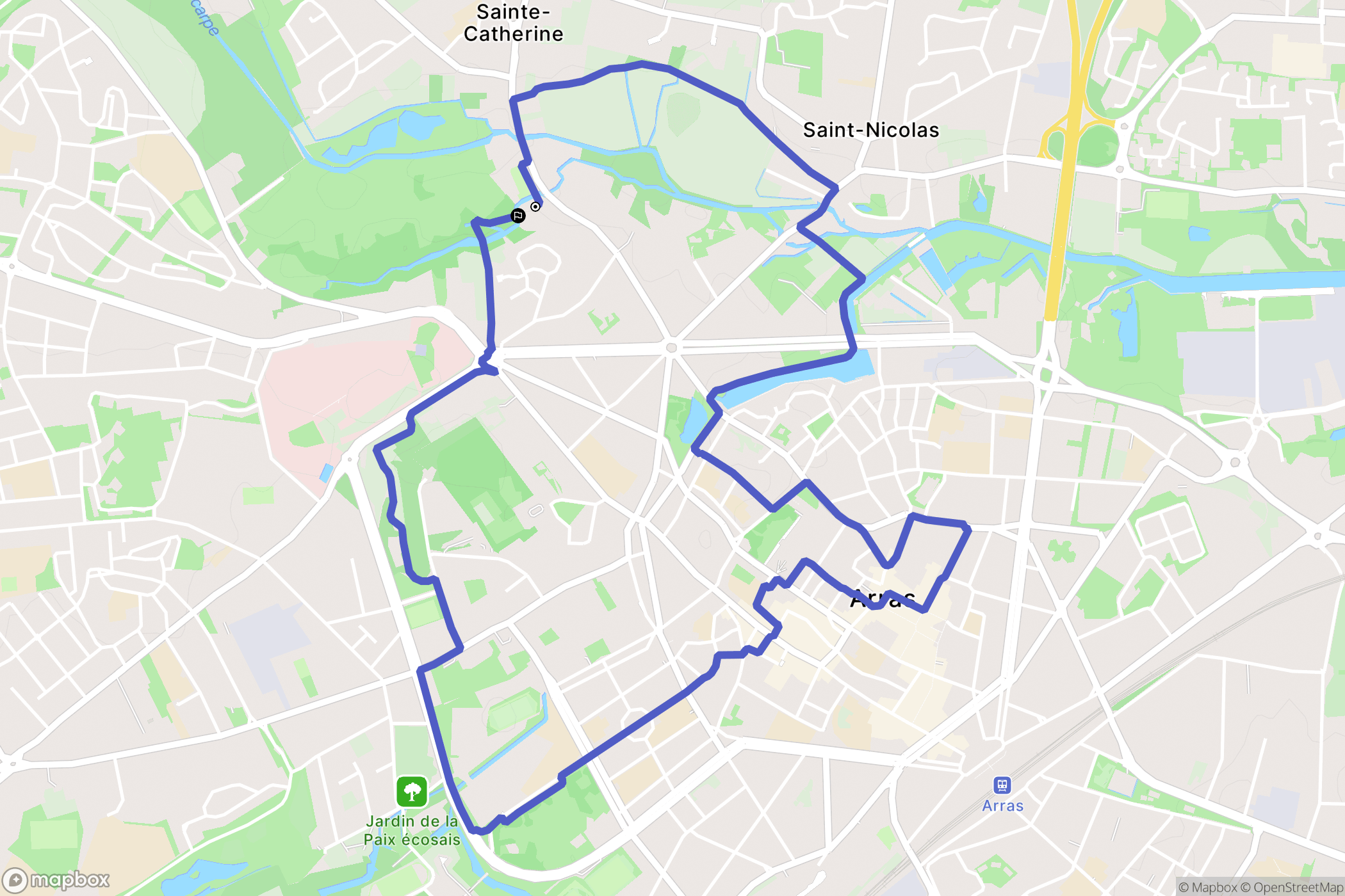 Sainte-Catherine : carte du parcours de randonnée - France