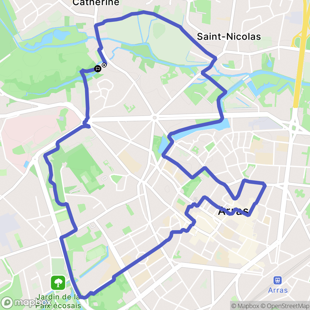 Sainte-Catherine : carte du parcours de randonnée - France