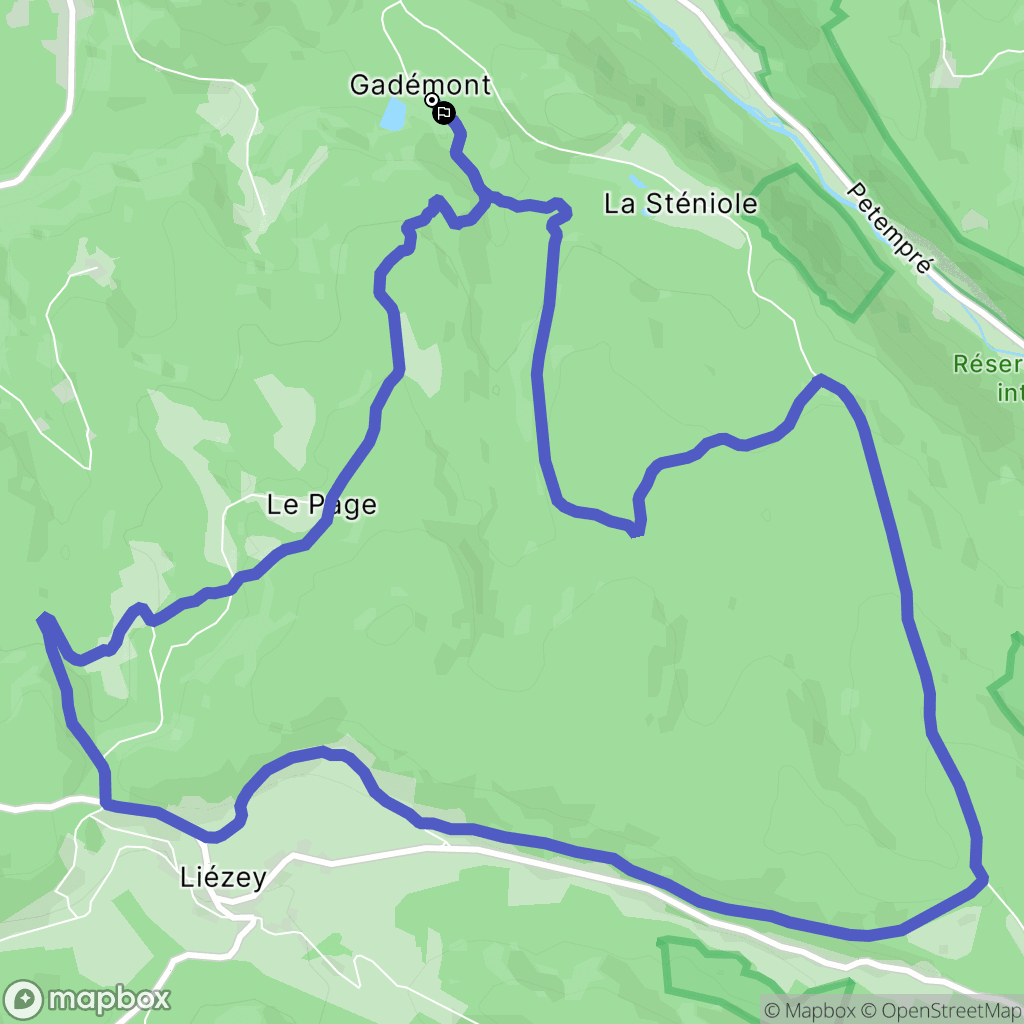 Granges-Aumontzey : carte du parcours de randonnée - France