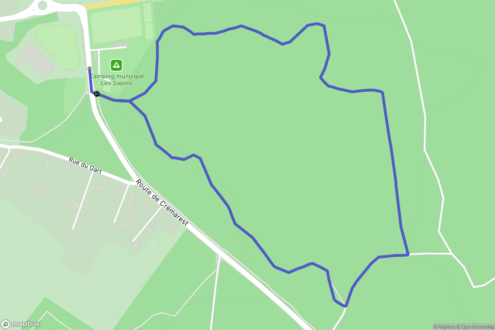 La Capelle-lès-Boulogne : carte du parcours de randonnée - France