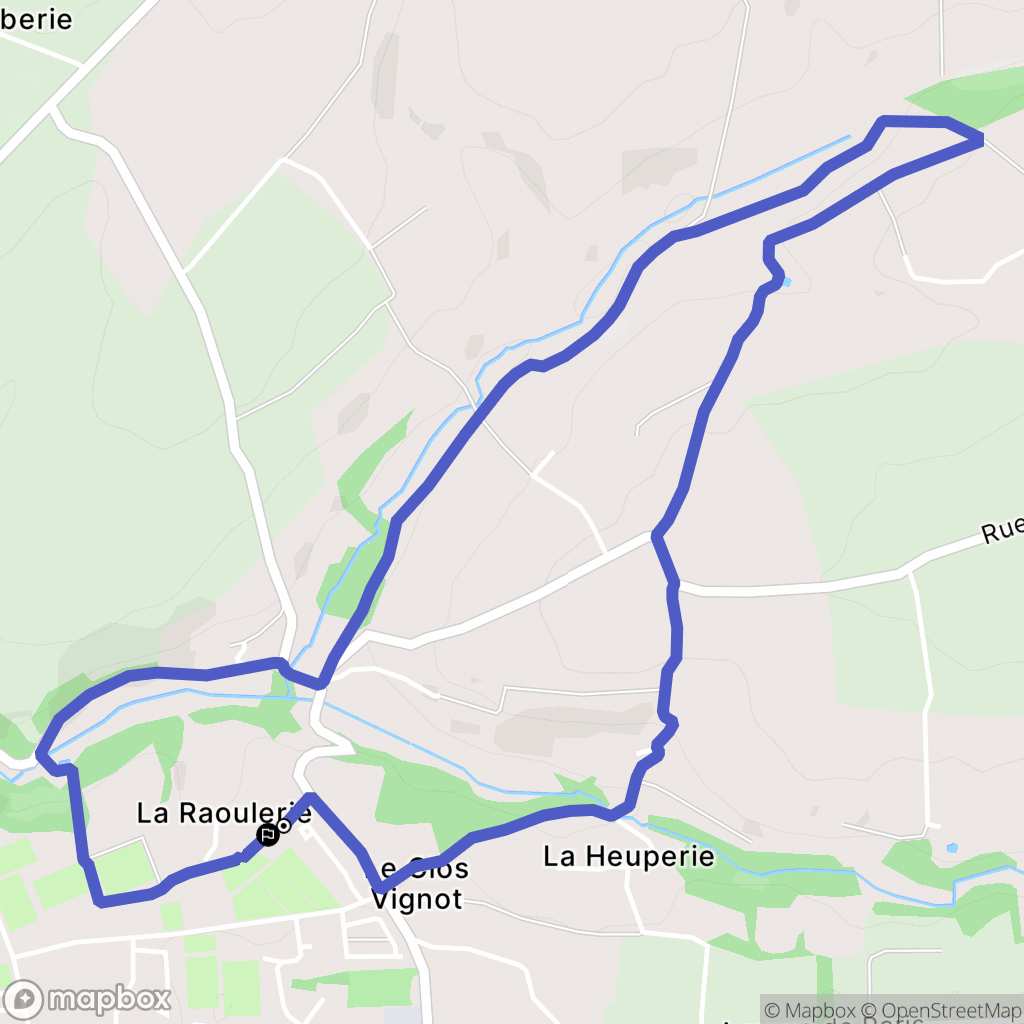 Saint-Lô : carte du parcours de randonnée - France