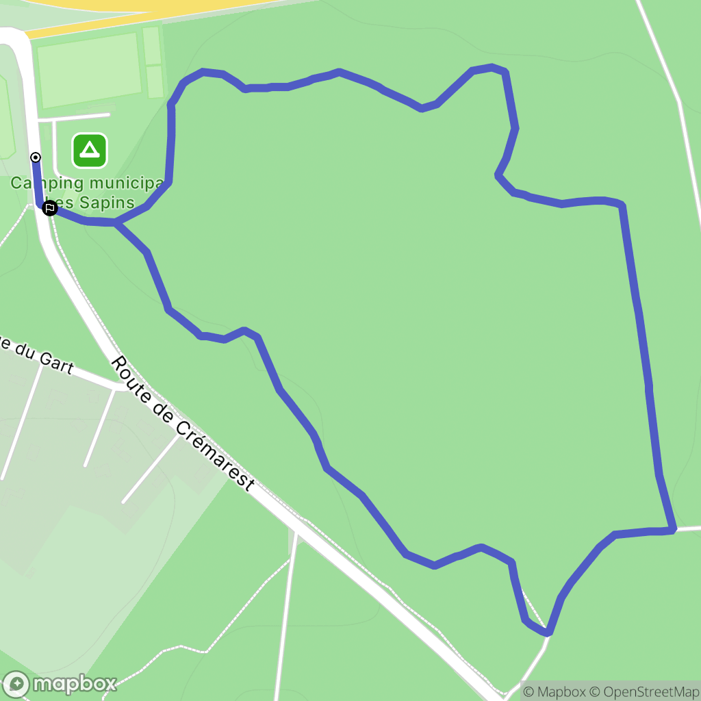 La Capelle-lès-Boulogne : carte du parcours de randonnée - France