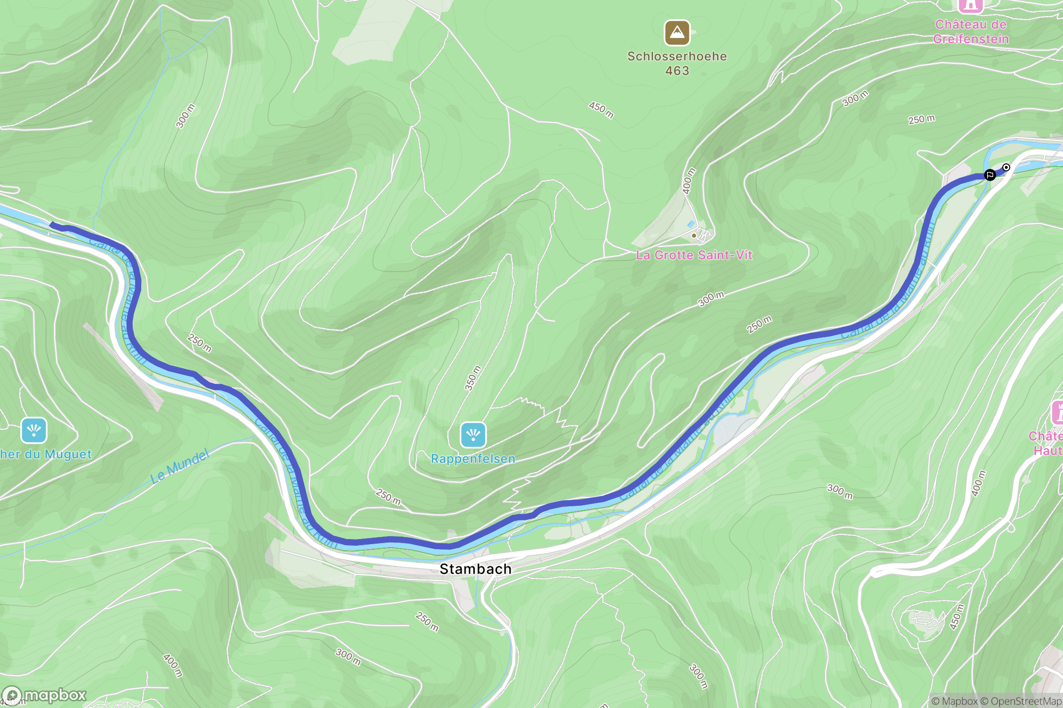 Saverne : carte du parcours de randonnée - France