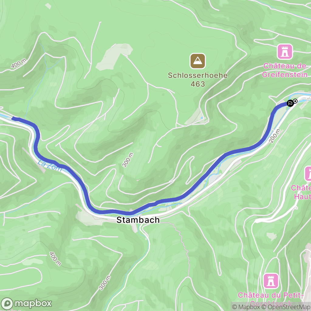 Saverne : carte du parcours de randonnée - France
