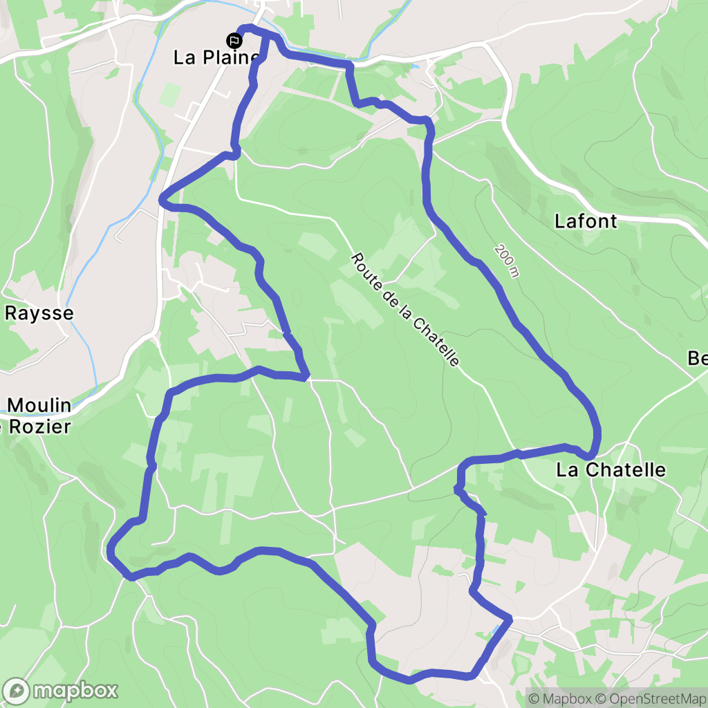 Cubjac-Auvézère-Val d'Ans : carte du parcours de randonnée - France