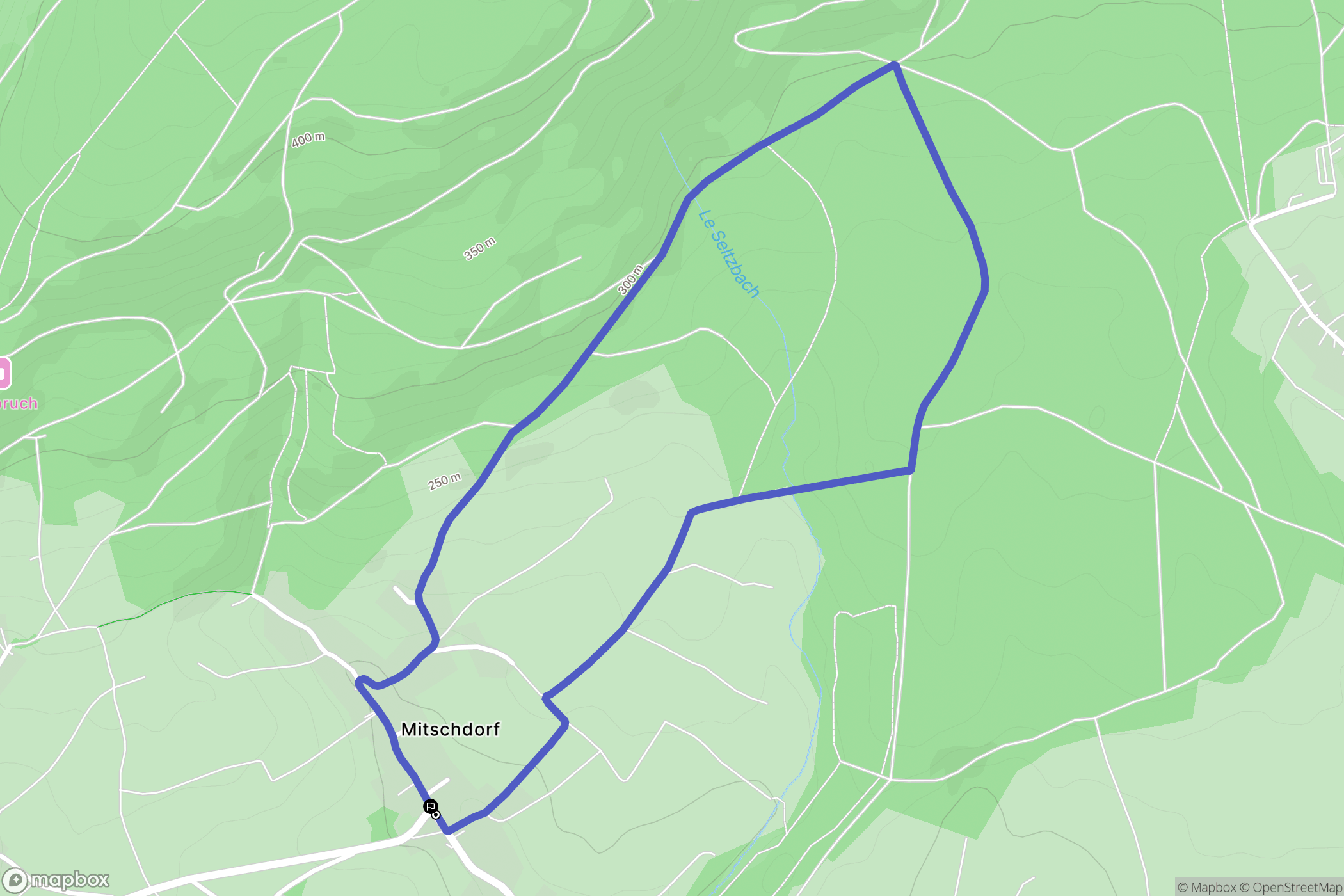 Gœrsdorf : carte du parcours de randonnée - France
