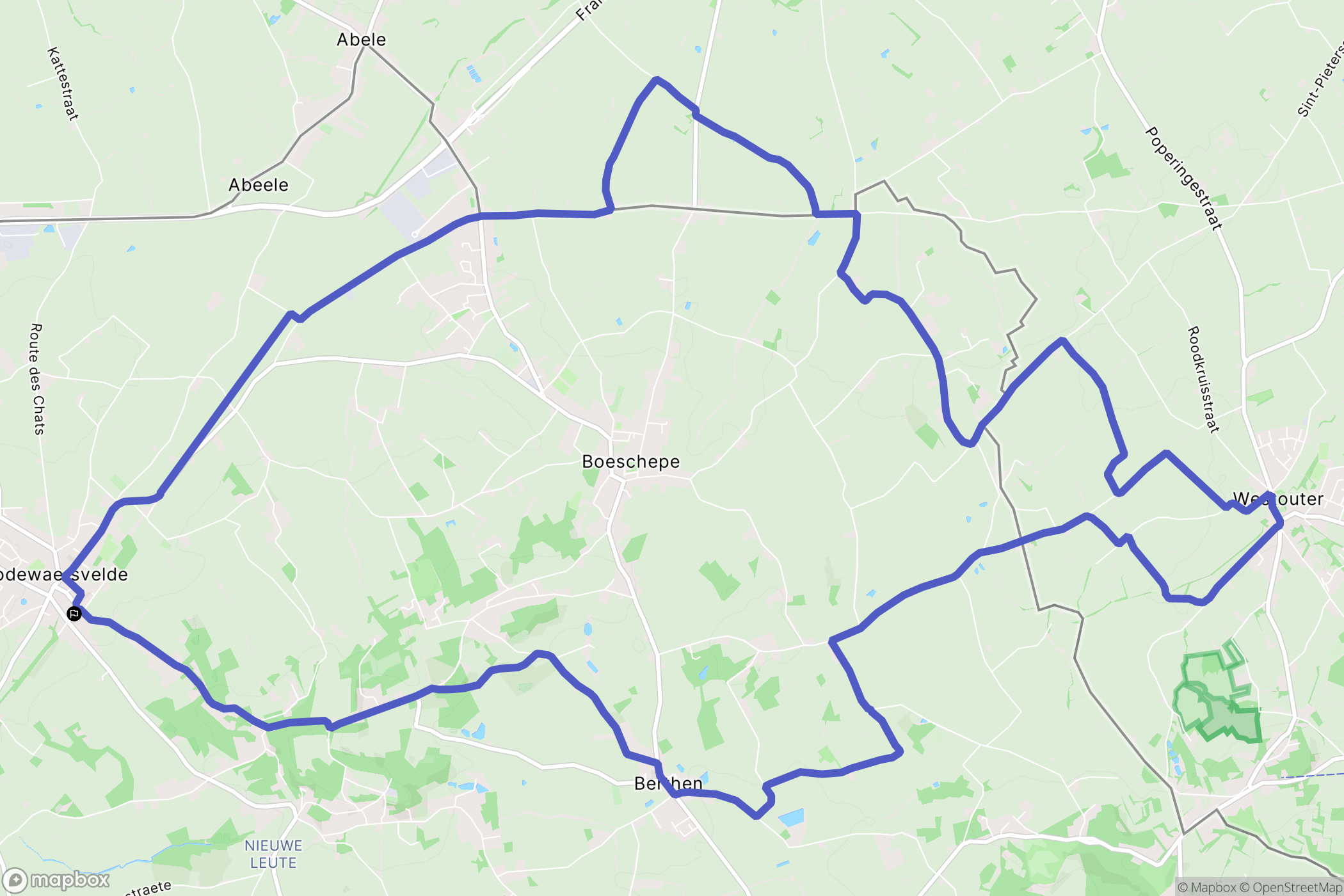 Godewaersvelde: routekaart voor buitenactiviteiten - France