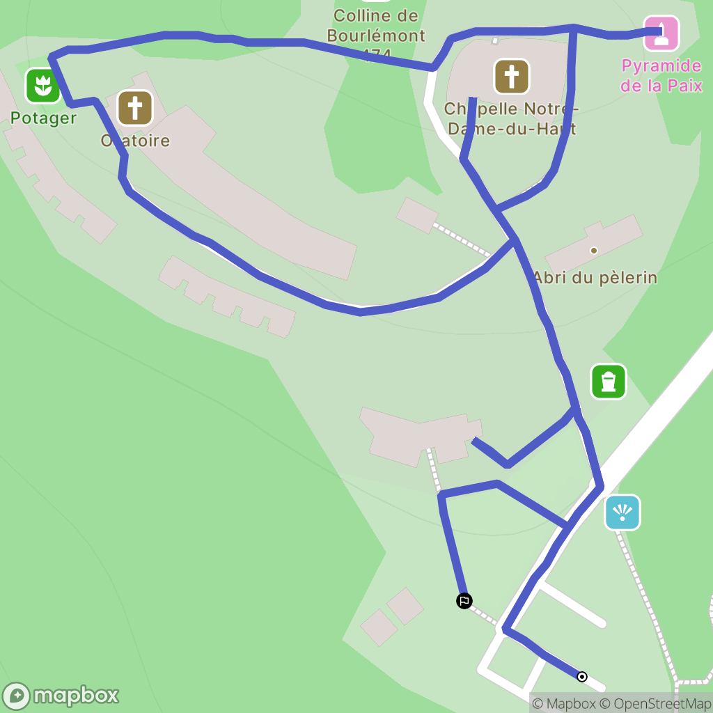 Ronchamp : carte du parcours de randonnée - France