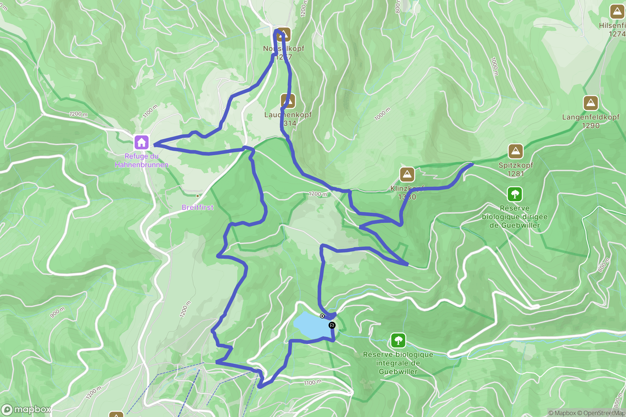 Linthal : carte du parcours de randonnée - France