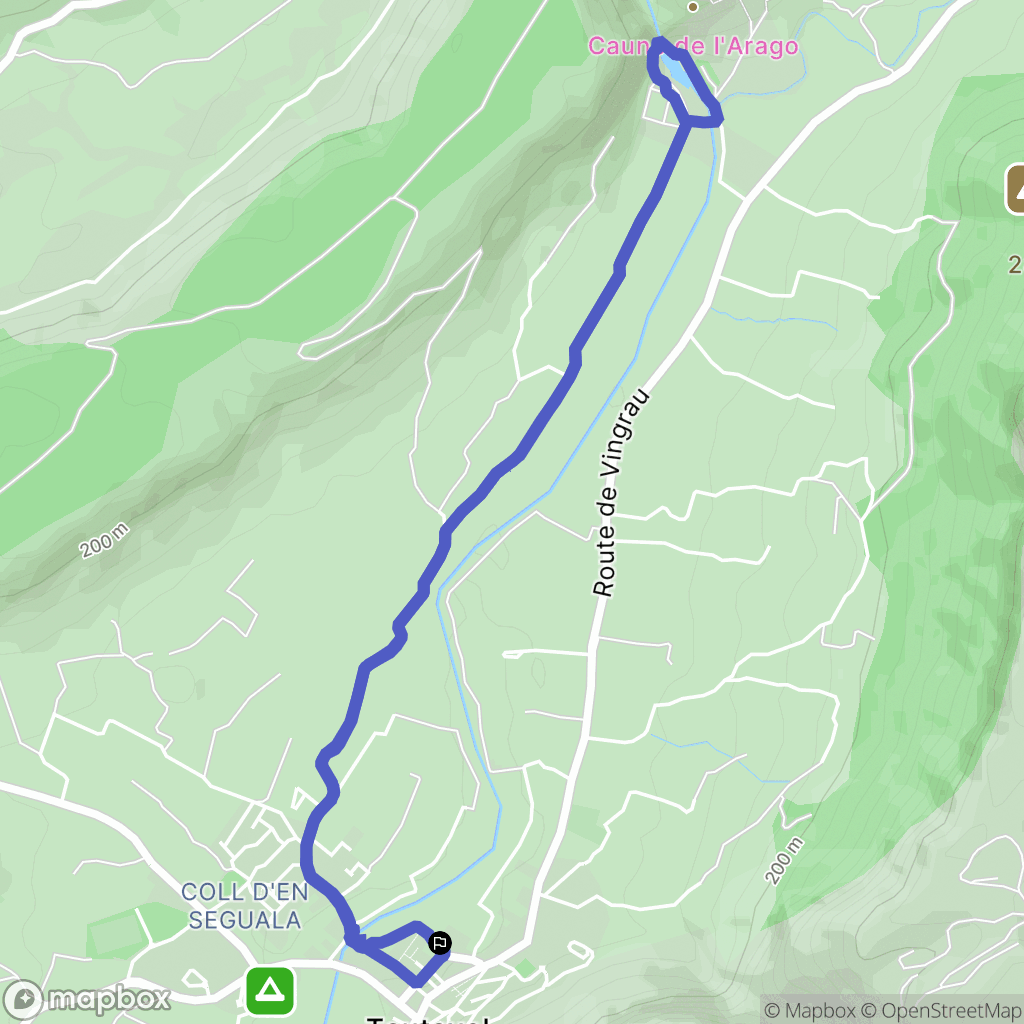 Tautavel : carte du parcours de randonnée - France