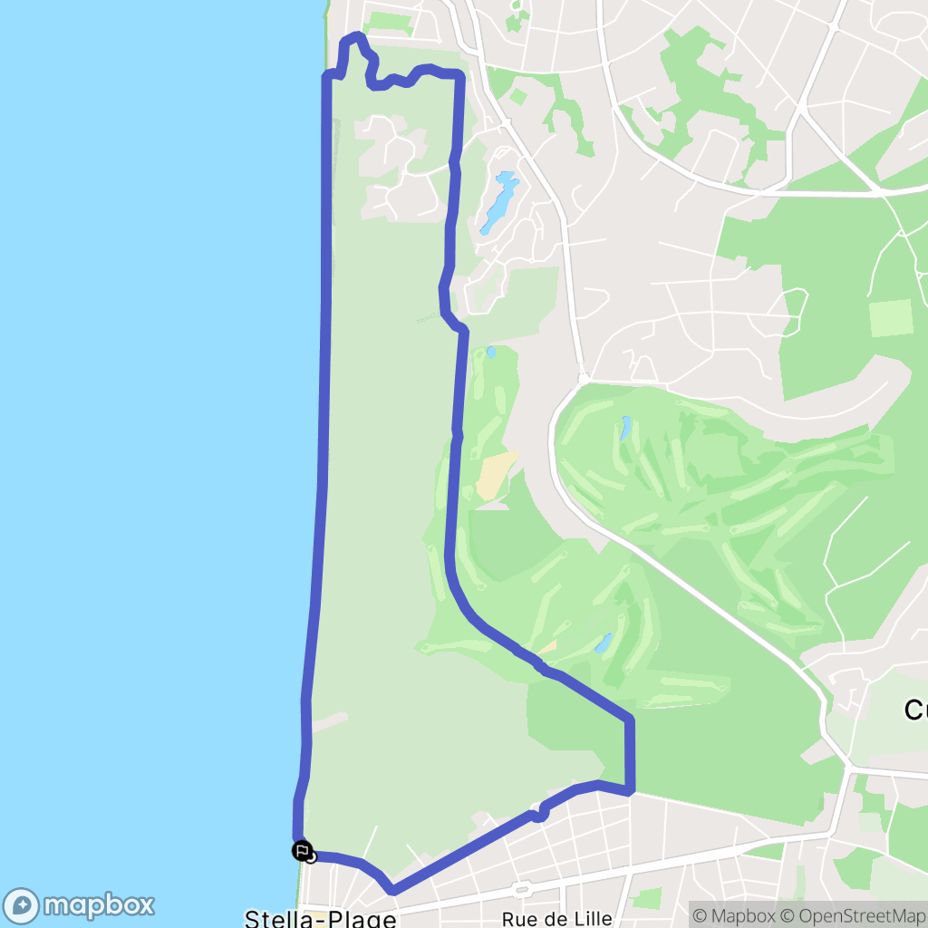 Cucq : carte du parcours de randonnée - France
