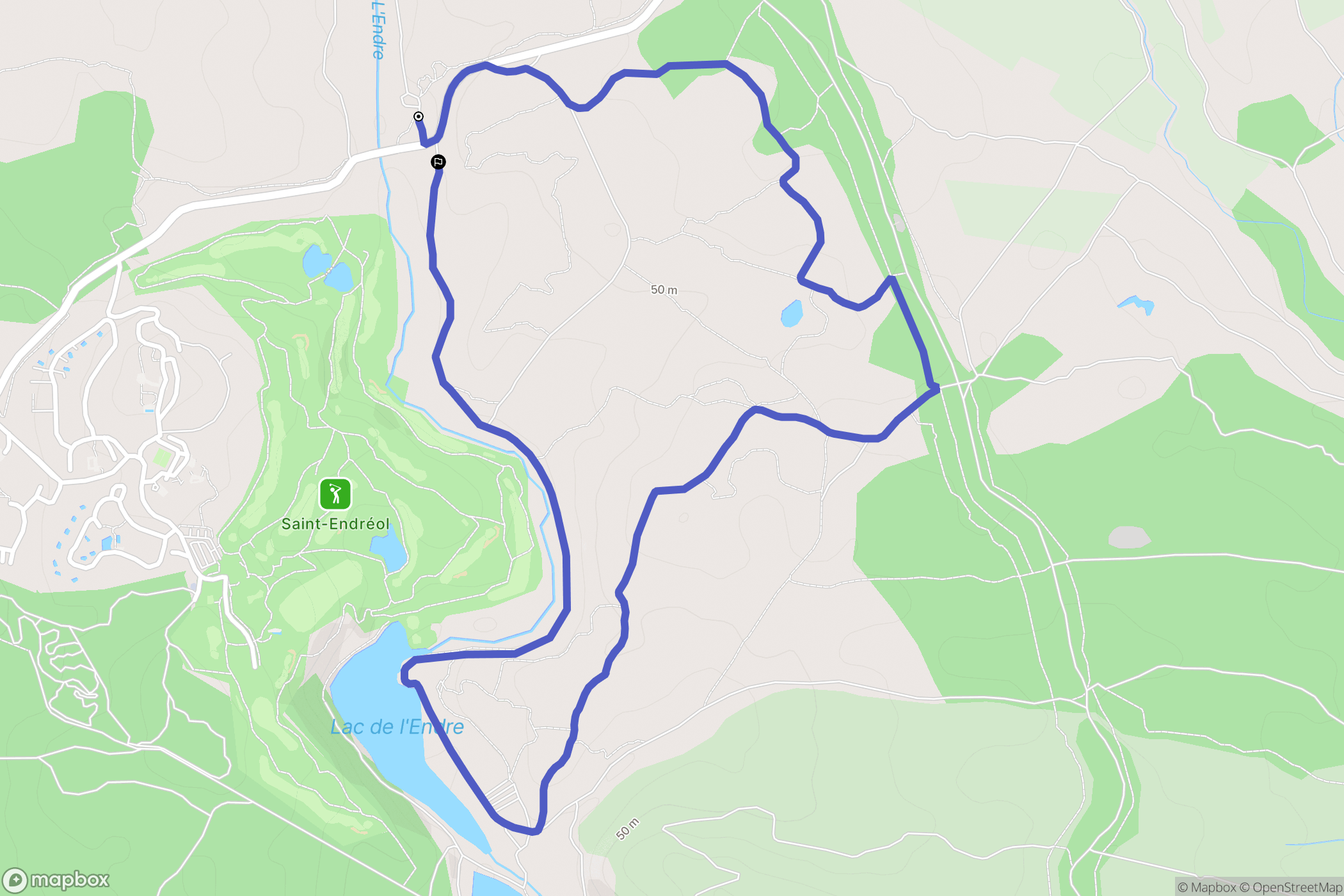 La Motte : carte du parcours de randonnée - France