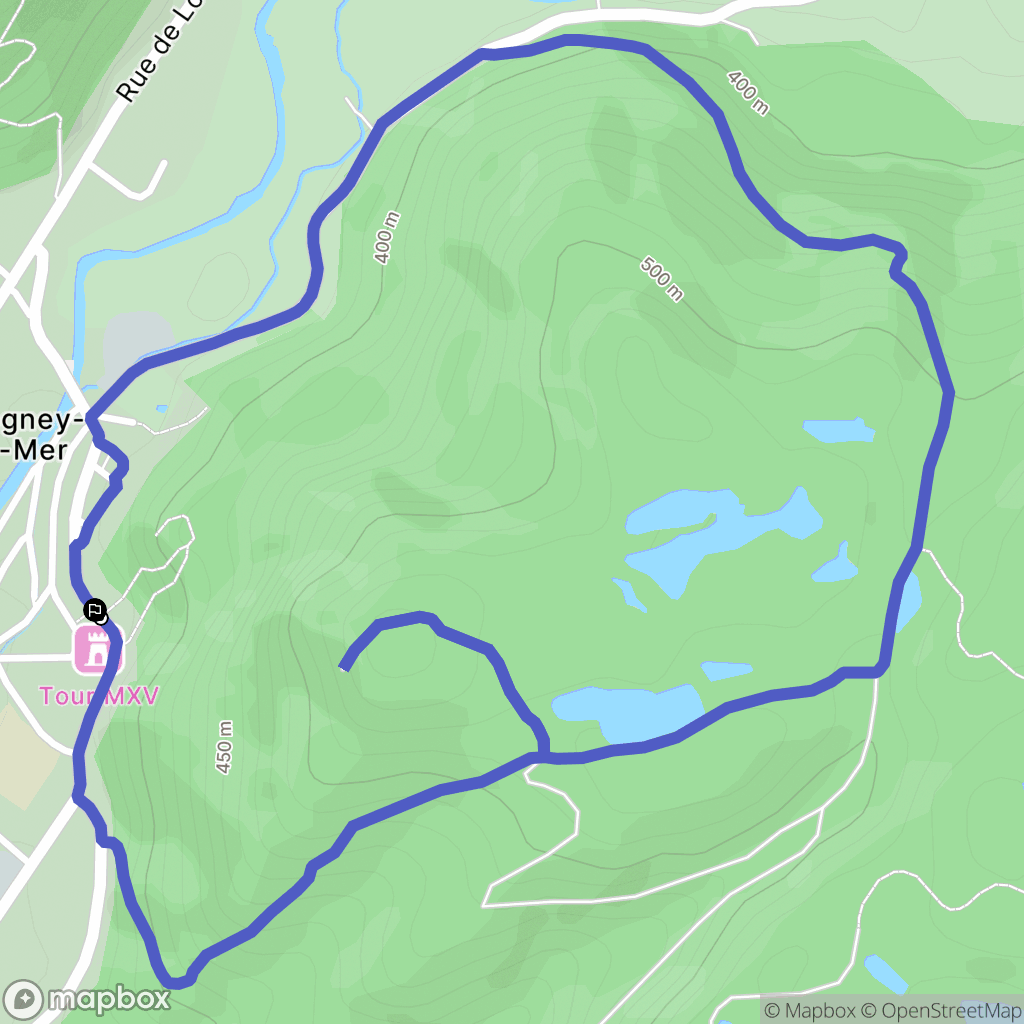 Faucogney-et-la-Mer : carte du parcours de randonnée - France