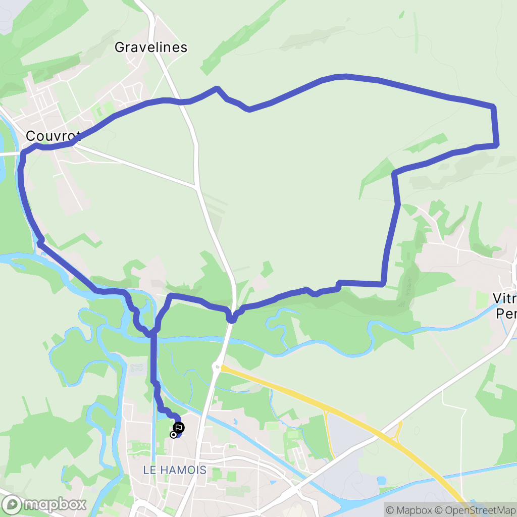 Vitry-le-François : carte du parcours de randonnée - France