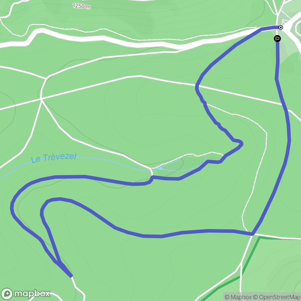 Val-d'Aigoual : carte du parcours de randonnée - France