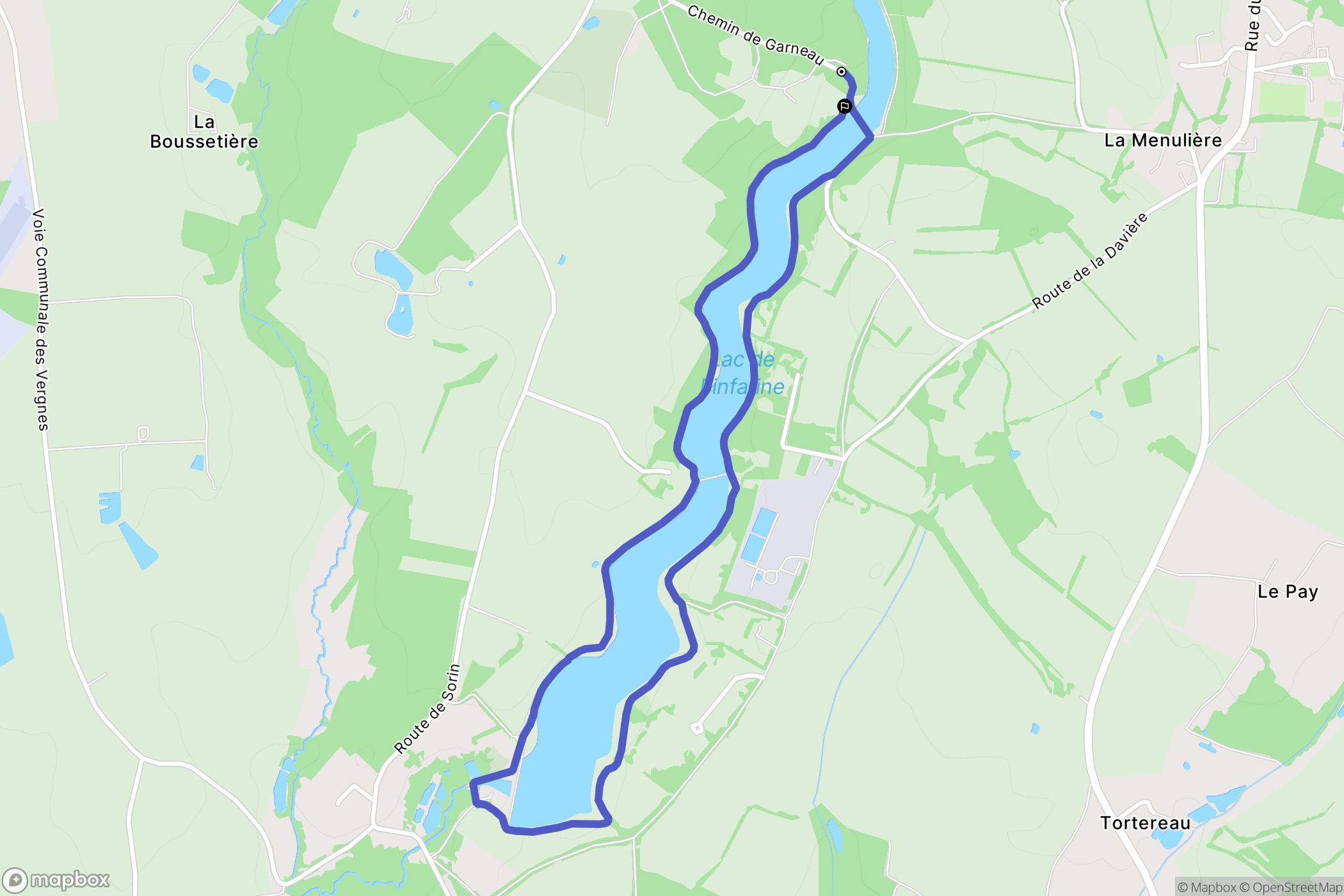 Poiroux : carte du parcours de randonnée - France