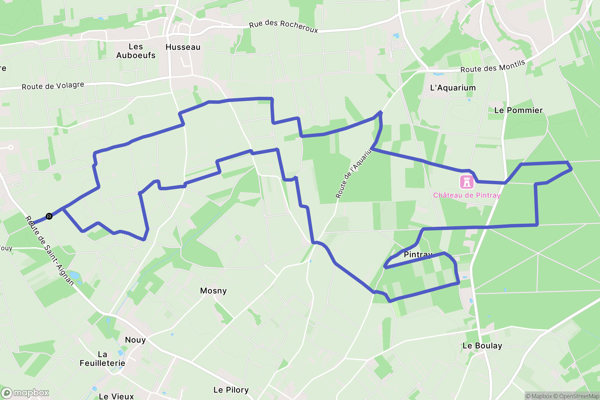 Montlouis-sur-Loire : carte du parcours de randonnée - France