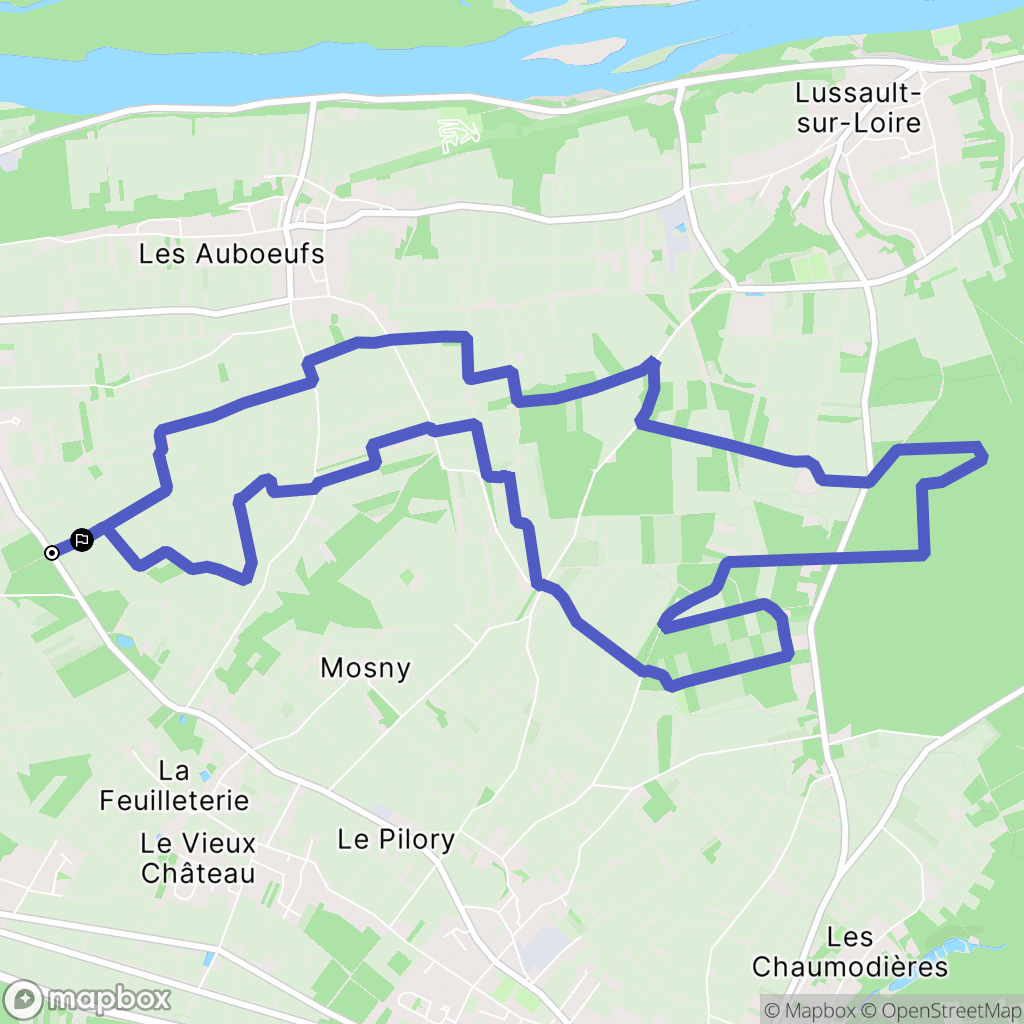 Montlouis-sur-Loire : carte du parcours de randonnée - France