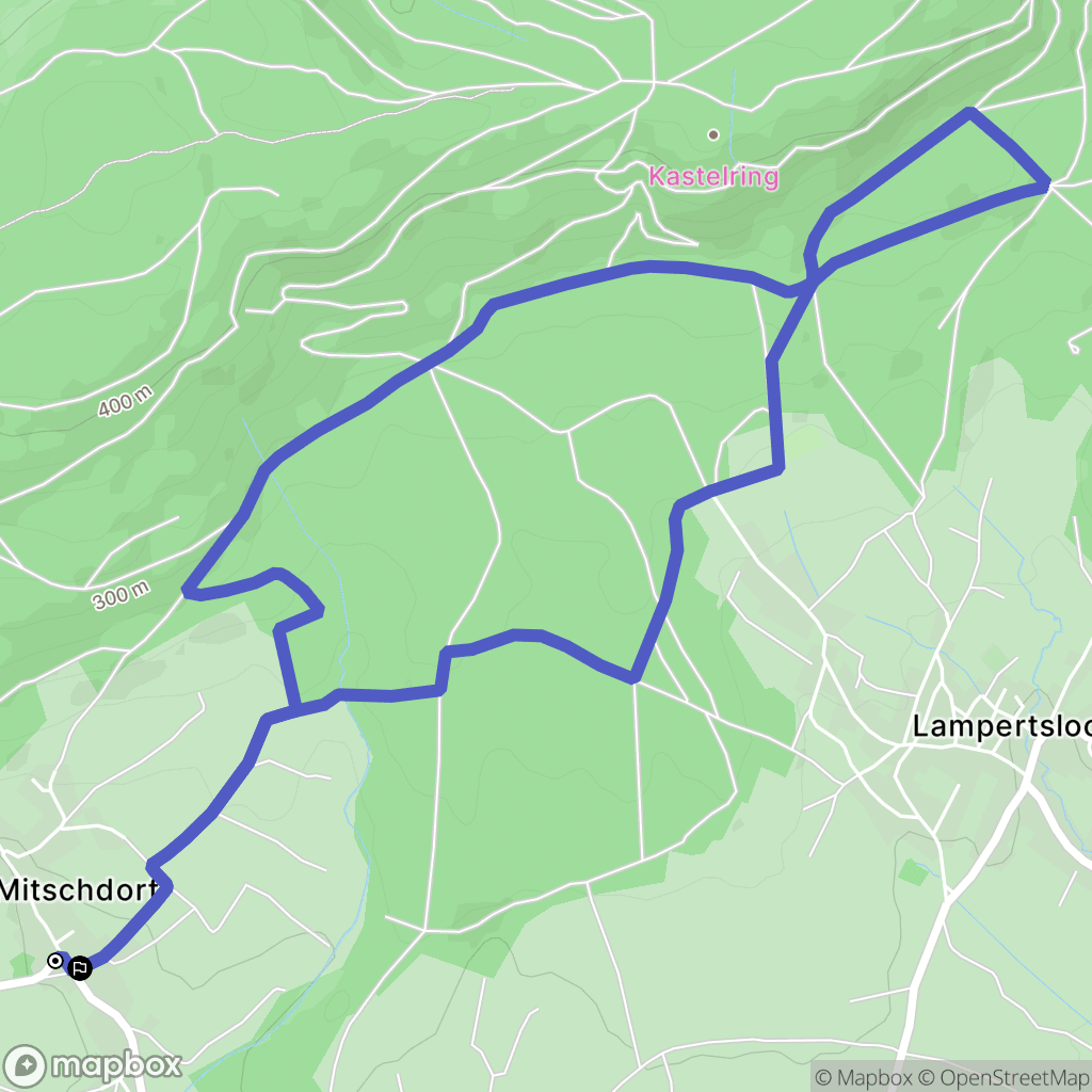 Gœrsdorf : carte du parcours de randonnée - France