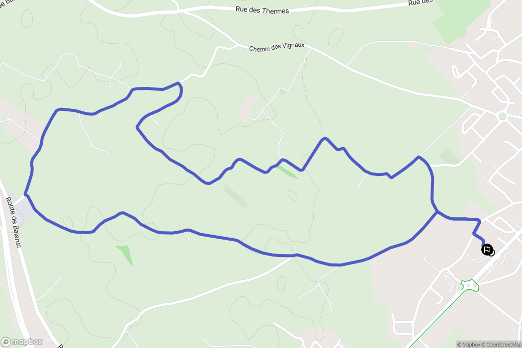 Frontignan : carte du parcours de randonnée - France