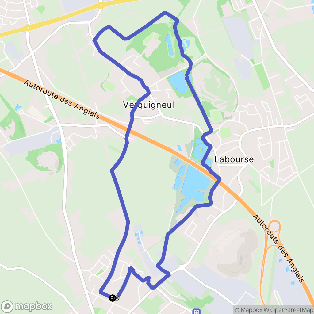 Nœux-les-Mines : carte du parcours de randonnée - France