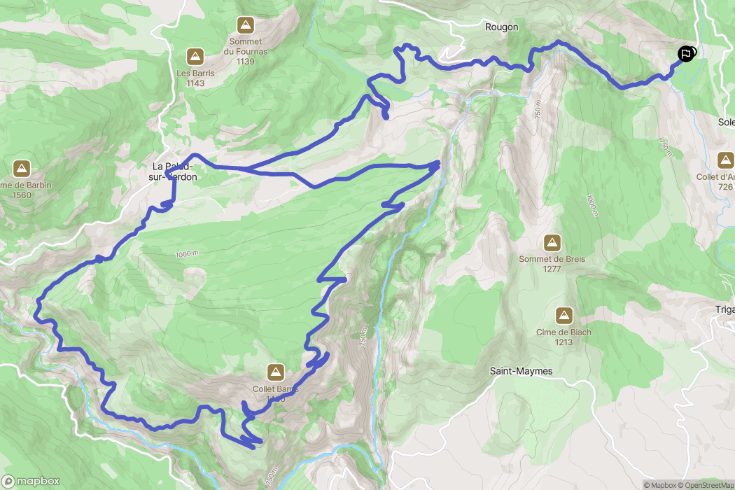 Rougon: routekaart voor buitenactiviteiten - France
