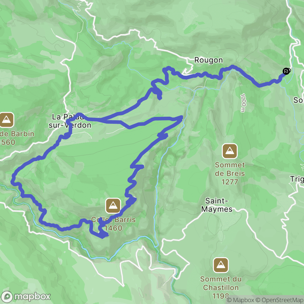 Rougon: routekaart voor buitenactiviteiten - France