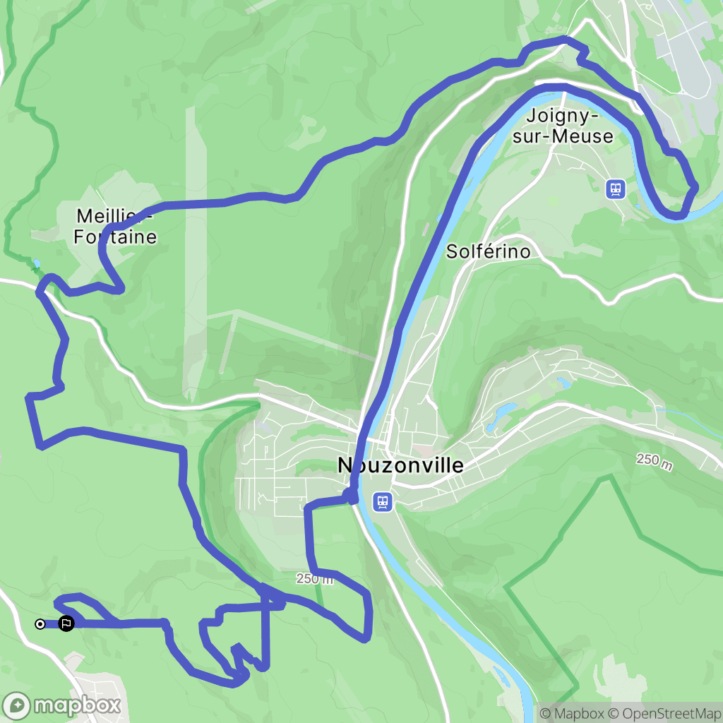 Charleville-Mézières : carte du parcours de randonnée - France