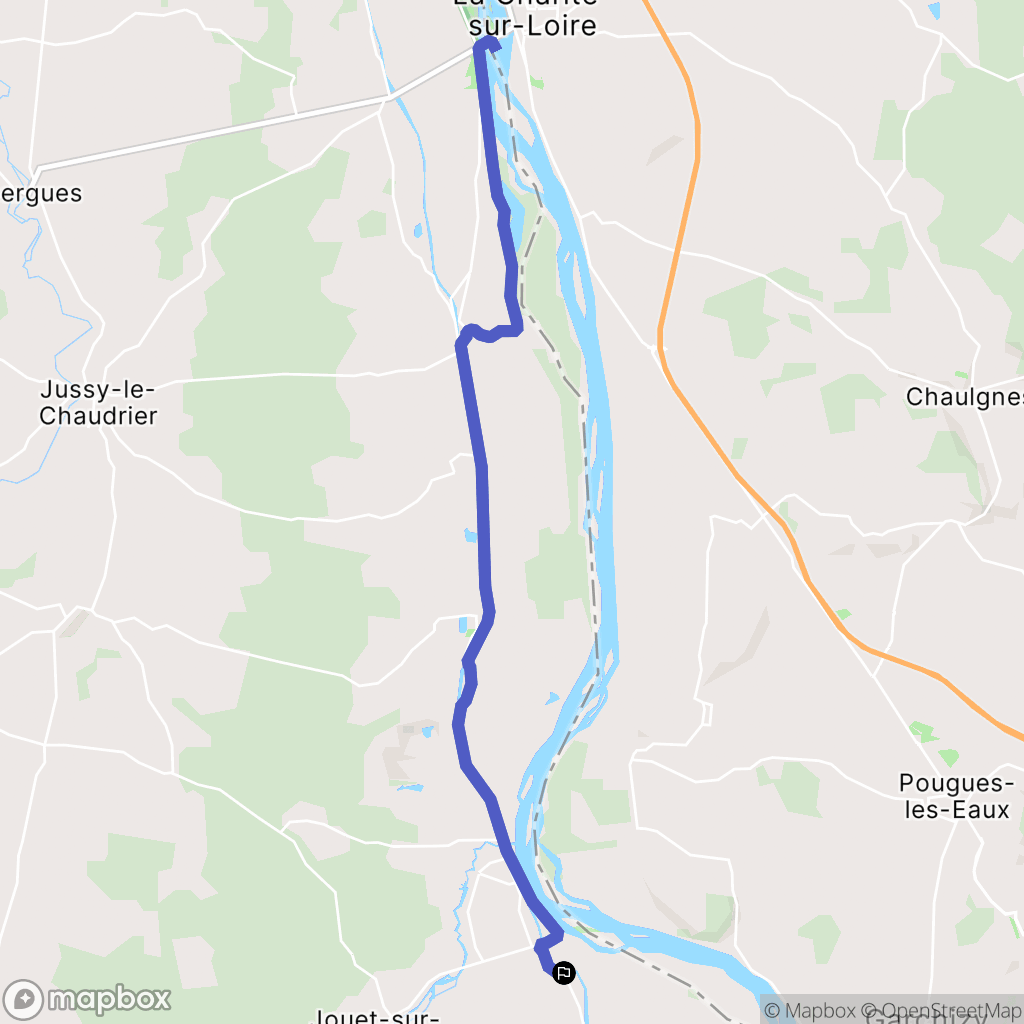 Jouet-sur-l'Aubois : carte du parcours de randonnée - France