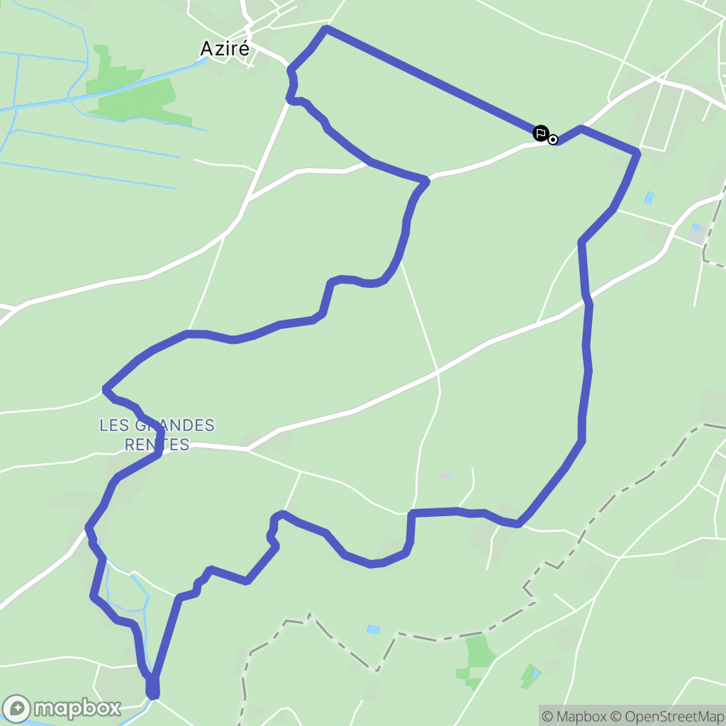 Benet : carte du parcours de randonnée - France