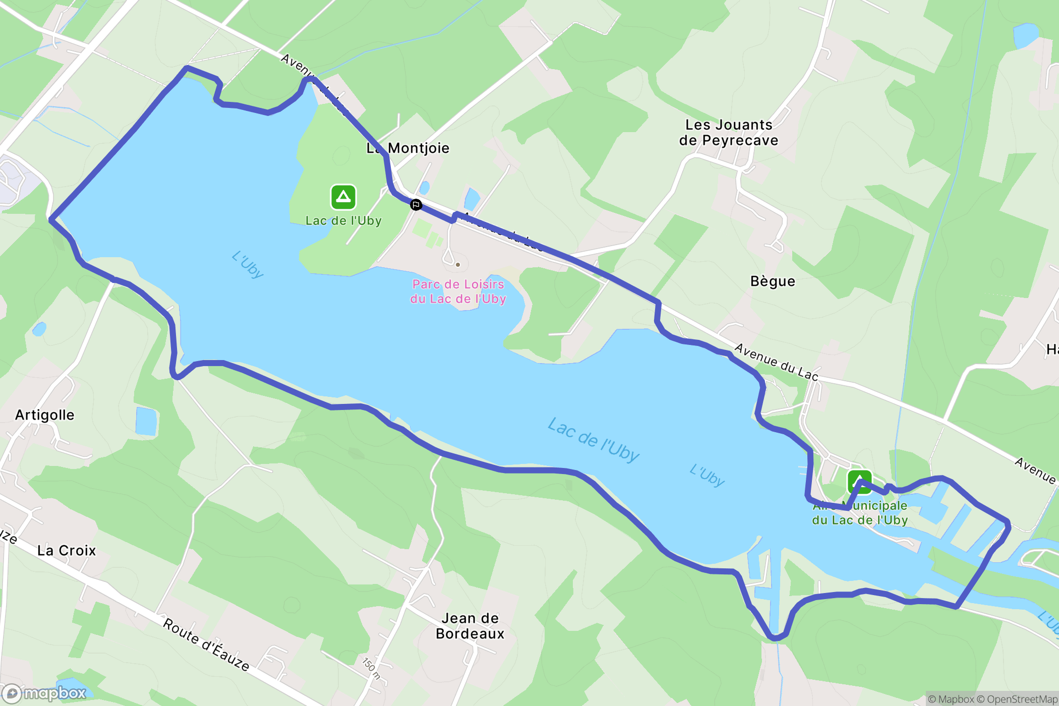 Cazaubon : carte du parcours de randonnée - France