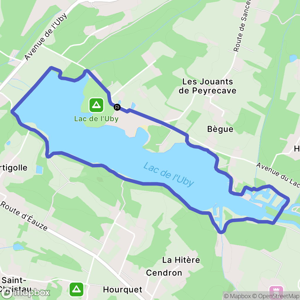 Cazaubon : carte du parcours de randonnée - France