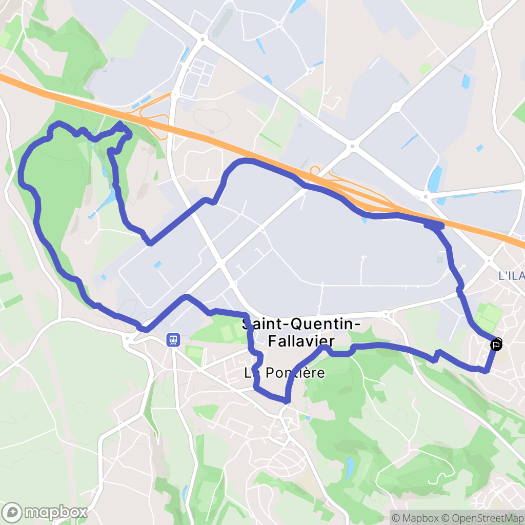 La Verpillière : carte du parcours de randonnée - France