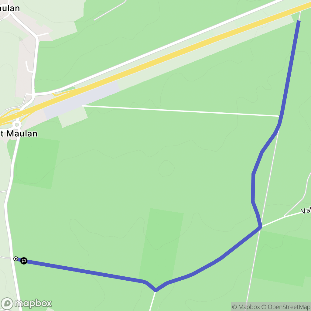 Ligny-en-Barrois : carte du parcours de randonnée - France