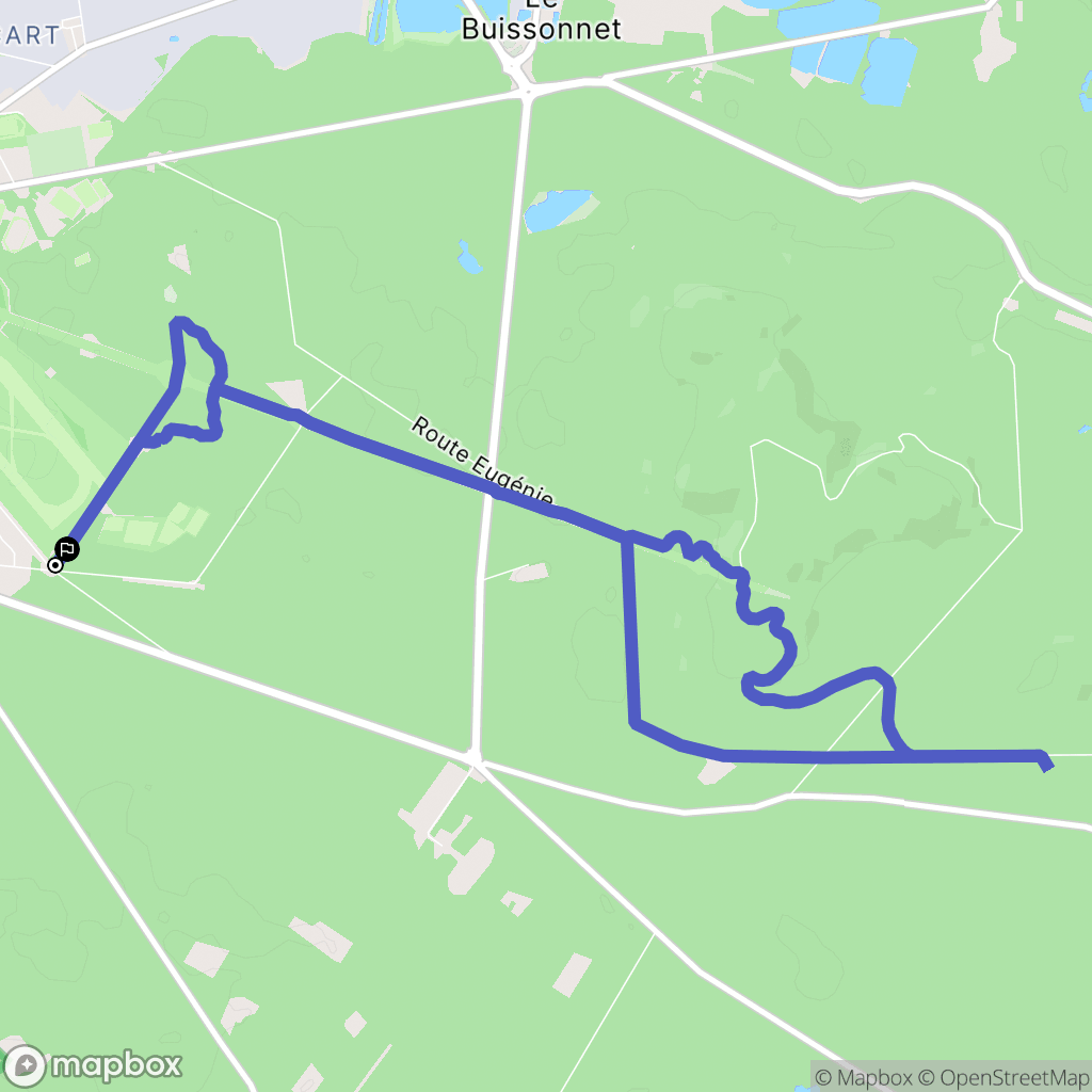 Compiègne : carte du parcours de randonnée - France