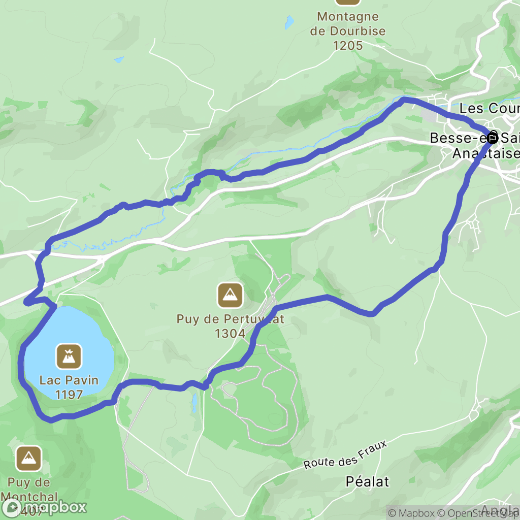 Besse-et-Saint-Anastaise : carte du parcours de randonnée - France