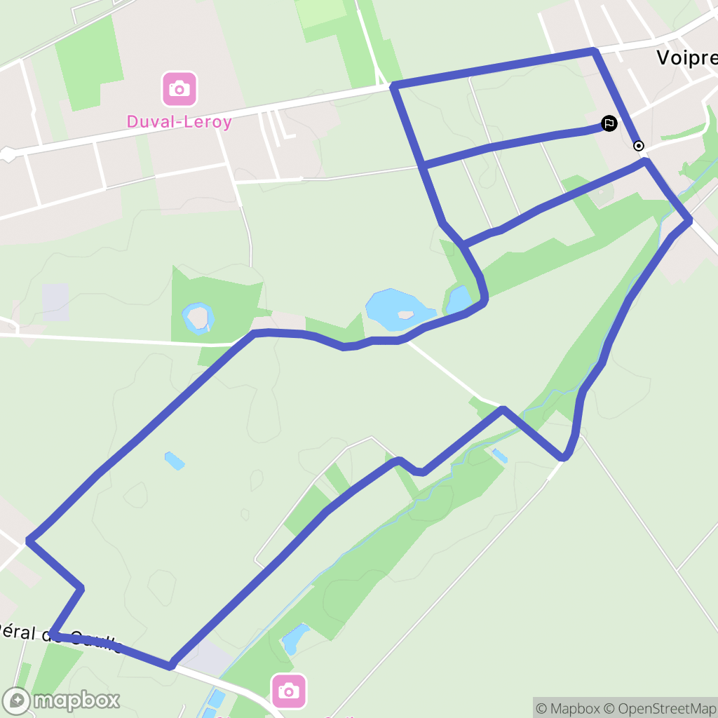 Blancs-Coteaux : carte du parcours de randonnée - France