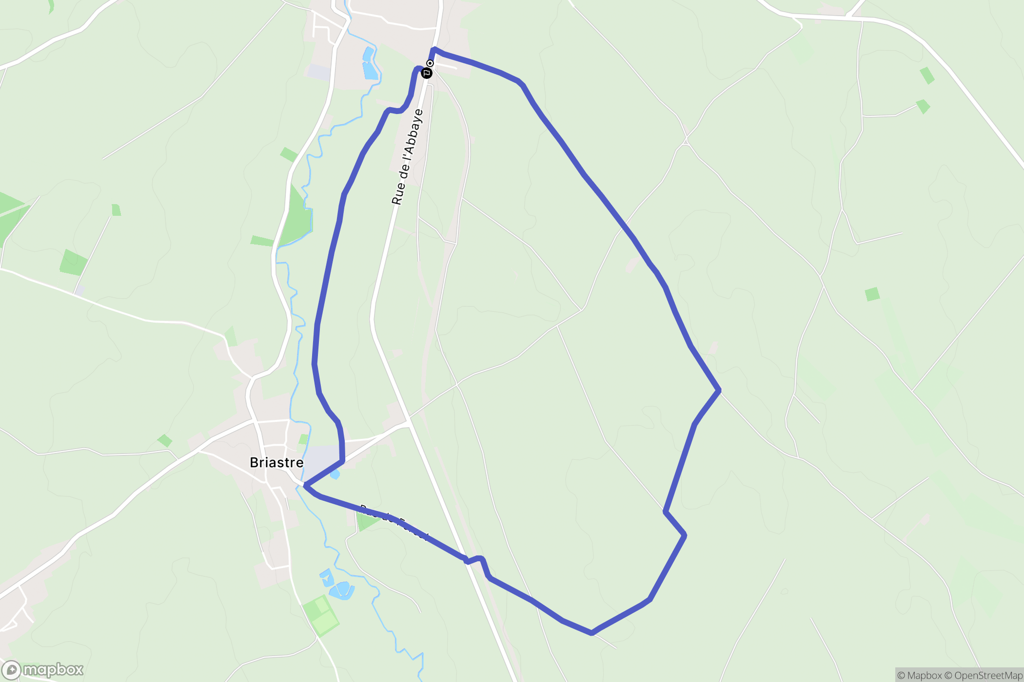 Solesmes : carte du parcours de randonnée - France