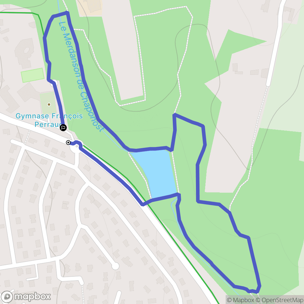 Chaponost : carte du parcours de randonnée - France